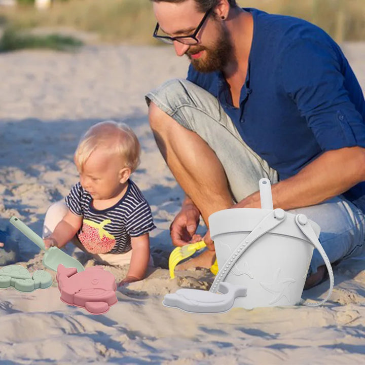 Rubber Beach Toys for Kids with Cute Animal Model and Sand Mold.